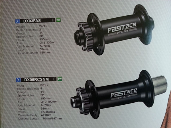 Fastace Cnc Aluminium Fat Bike Bearing Hub Vorderseite 135/150-15, hinten 170/190/197x12 für Snowbike / Fatbike 0