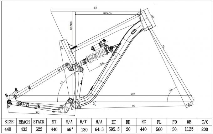 China Stock 27.5er Enduro Vollfederung Mountainbike Rahmen Abfahrt Softtail MTB 0