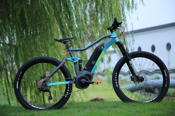 Bafang 250W Trail Vollfederung E-Bike Rahmen Mitteldrive Pedelec emtb Elektro Mountainbike 0